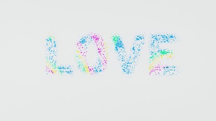 3D love concept featuring romantic heart symbols and elegant love typography, perfect for Valentine&rsquo;s Day designs, couple themes, wedding graphics, romantic branding, social media visuals, and modern 