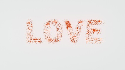 3D love concept featuring romantic heart symbols and elegant love typography, perfect for Valentine&rsquo;s Day designs, couple themes, wedding graphics, romantic branding, social media visuals, and modern 