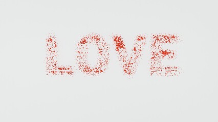 3D love concept featuring romantic heart symbols and elegant love typography, perfect for Valentine&rsquo;s Day designs, couple themes, wedding graphics, romantic branding, social media visuals, and modern 