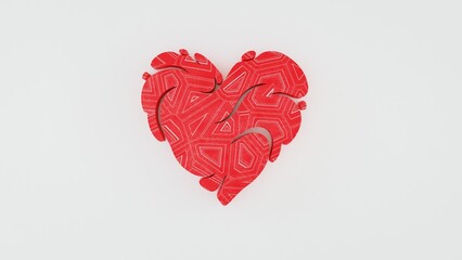 3D love concept featuring romantic heart symbols and elegant love typography, perfect for Valentine&rsquo;s Day designs, couple themes, wedding graphics, romantic branding, social media visuals, and modern 