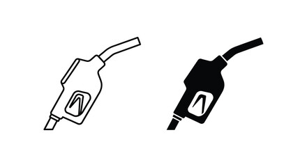 Gas pump nozzle designs including a striking black and white silhouette © ArtBySalea07