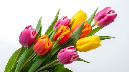 Naklejka premium Vibrant tulip bouquet
