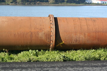 water pipe in the grass