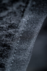 The texture of black terry fleece with a cuff © Alexander