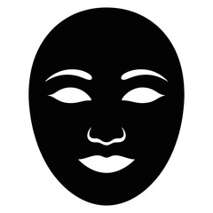 black and white face