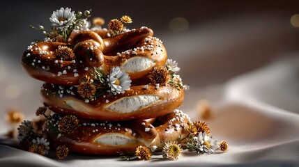 Celebration of oktoberfest pretzels