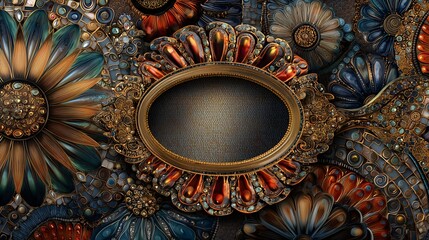 Colorful digital mosaic heritage