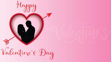 Valentine s day promotion with pink hearts clouds and a fifty percent discount happy valentines day greeting card