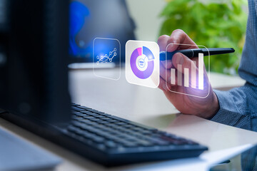 Business Analytics Dashboard And Metrics With Donut Chart Data Reporting Performance Statistics, Modern Visualization For Business KPI Monitoring, Insights Presentation And Decision Support