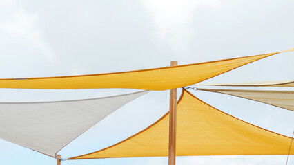 Minimalist sun shades in geometric composition