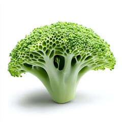 Culinary Ingredient Single Broccoli Piece for Cooking and Recipe Isolated