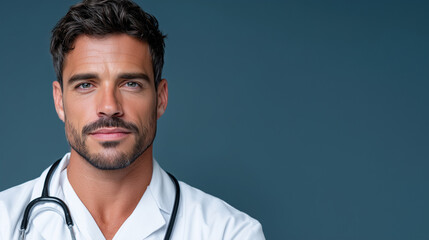 Male Doctor with Smart Stethoscope, Modern Healthcare Innovation Portrait