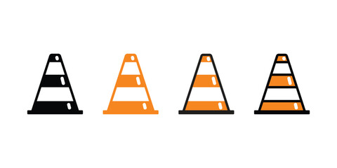 Traffic Cones icon Vector logo symbol illustration doodle