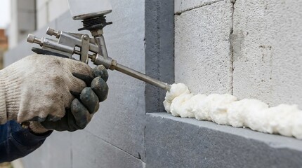 Insulating water pipe with spray foam technique 