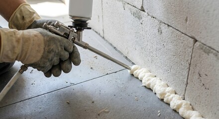 Insulating water pipe with spray foam technique 