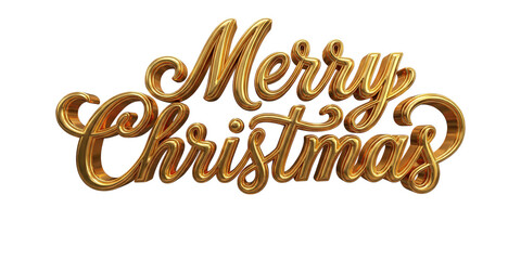 Golden Script Merry Christmas Greeting on a Dark Field