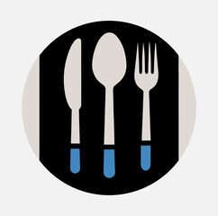 Fototapeta premium Restaurant Menu Cutlery Icon