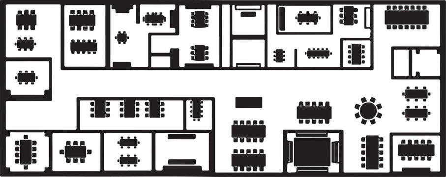 Conference room layout plan icon