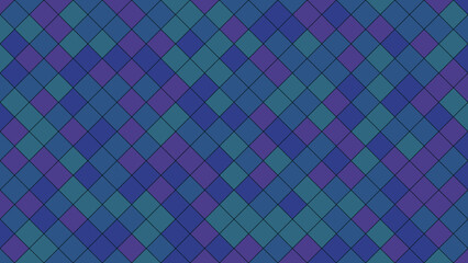 Intricate geometric pattern of interlocking diamonds in shades of blue and purple
