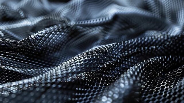 Video Close-up shot of black fabric texture