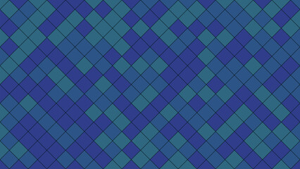 Abstract geometric pattern of interlocking diamonds in shades of blue and green.