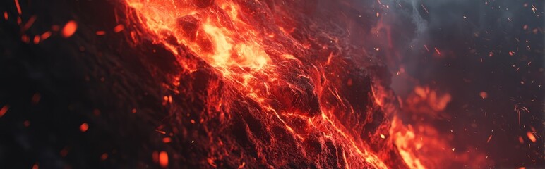 Obraz premium Glowing Fire Sparks and Embers on Dark Background