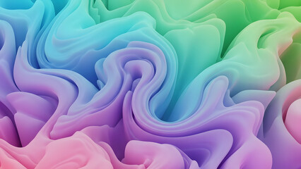 Obraz premium Vibrant Abstract Color Smoke Background With Soft Flowing Waves For Creative Technology And Art Designs