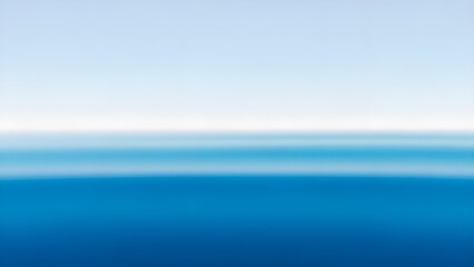 Obraz premium Serene Blue Ocean Horizon With Minimal Abstract Gradient