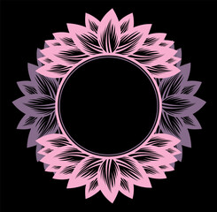  Invitation template card . Modern floral frame design