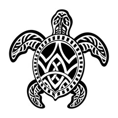 Graphic sea turtle. Vector illustration of sea turtle