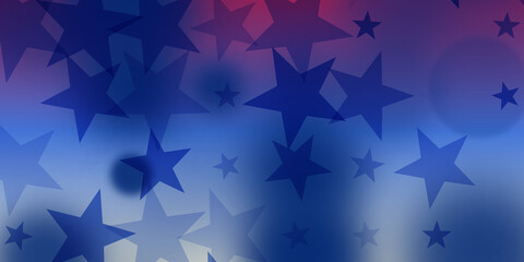 Obraz premium Stars in Blue and Red Background