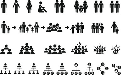 Diverse human relationships and social connections in modern society