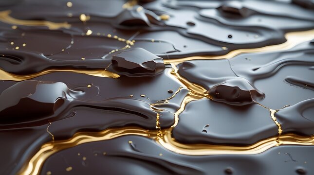 Chocolate Onyx Texture with Gold Veins