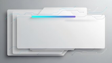 vector illustration of transparent and white label on box with office equipment