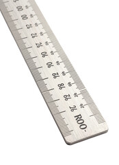 High-precision metallic ruler with ROO brand for precise measurements and engineering projects