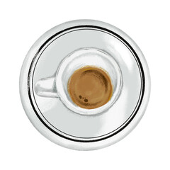 coffee cup isolated  Hand-drawn illustration on a transparent background.