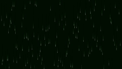 Digital rain in cyberspace creates a futuristic video background with moving symbols and patterns for modern design projects