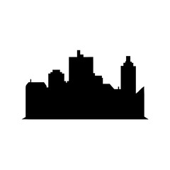 Fototapeta premium Silhouette of city skyline