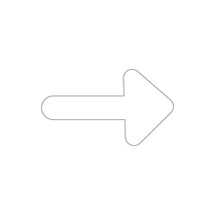 Simple wireframe right arrow icon for navigation and directional cues
