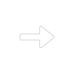 Simple outline right arrow symbol directional navigation icon graphic