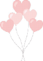 Romantic Heart Balloons Celebration Festive Party Decor