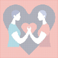 Heart Pixel Art Design For Valentine's Day Celebration