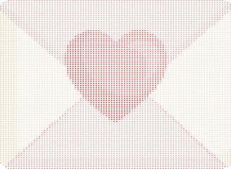 Love Letter With Heart Shape, Romantic Correspondence Concept