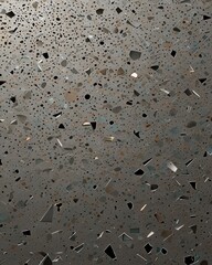 Light Gray Terrazzo Concrete Background Texture With Micro Metal Fragments