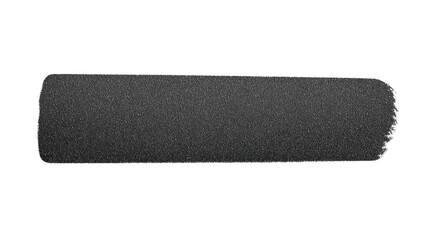 Black paint stroke brush texture isolated on transparent background rough edge artistic design element modern creative bold abstract expressive style