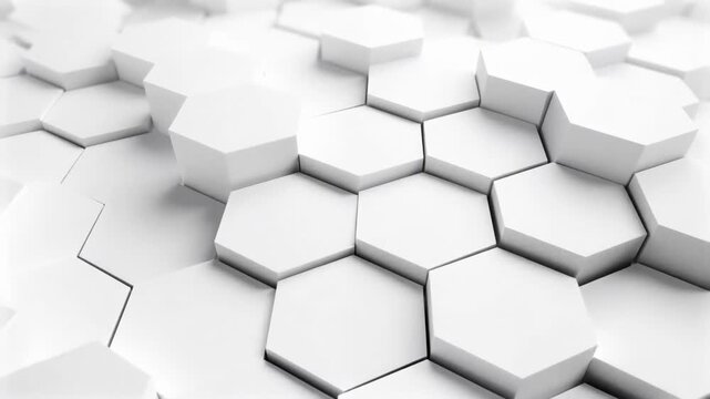 White hexagonal blocks forming a honeycomb pattern