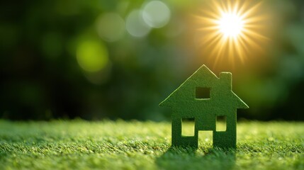 Green home and sustainable construction concept image