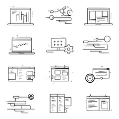 Business Infographic Icons Set for Web Design