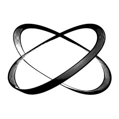 Black Infinity Symbol Isolated on White Background