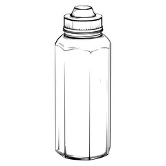 Empty Clear Plastic Bottle with Screw Top Cap